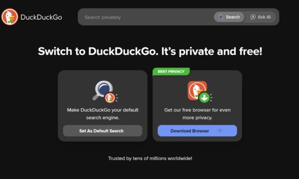 Duck Duck Go Search Engine