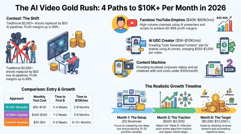 AI Video Profit Growth Infographic